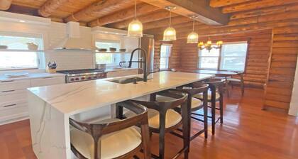 Luxury Log Villa with Endless Pool, Hot Tub & Expansive Grounds