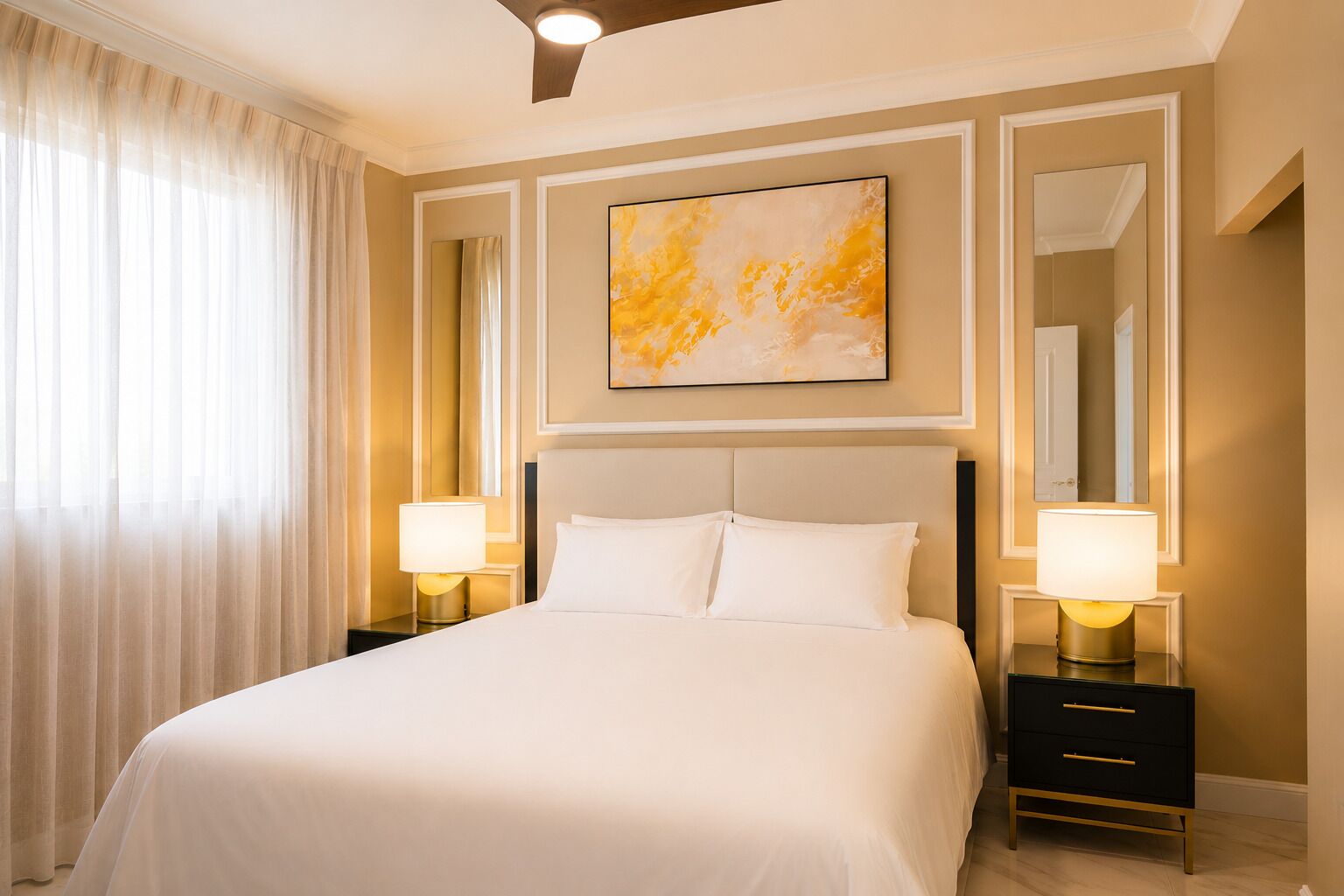 In-room safe, desk, laptop workspace, blackout drapes