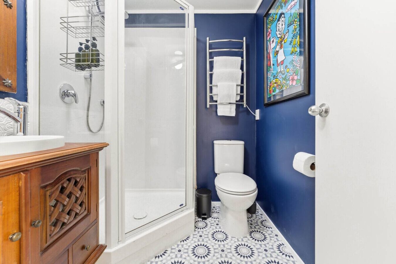 Hair dryer, towels