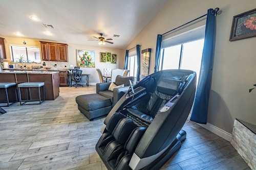 Relax & Entertain | 80” TV Massage Chair, Patio TV