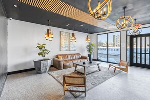 Living area - Private Luxury One Bedroom with Living Room, Pool & Garage (Elizabeth)