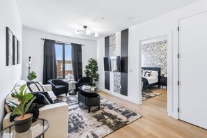 Living area - Private Luxury One Bedroom with Living Room, Pool & Garage (Elizabeth)