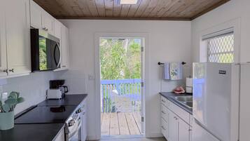 Microondas, horno y placa de cocina