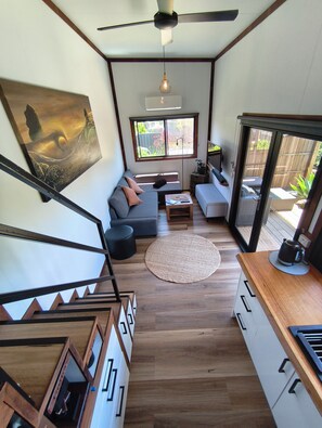 Living area - Boutique Tiny House Experience · Phillip Island (Sunset Strip)
