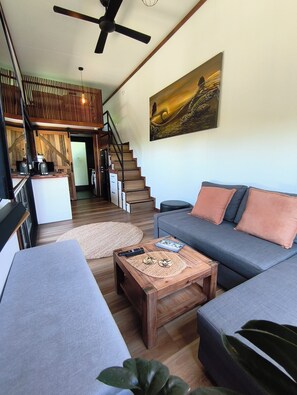 Living area - Boutique Tiny House Experience · Phillip Island (Sunset Strip)