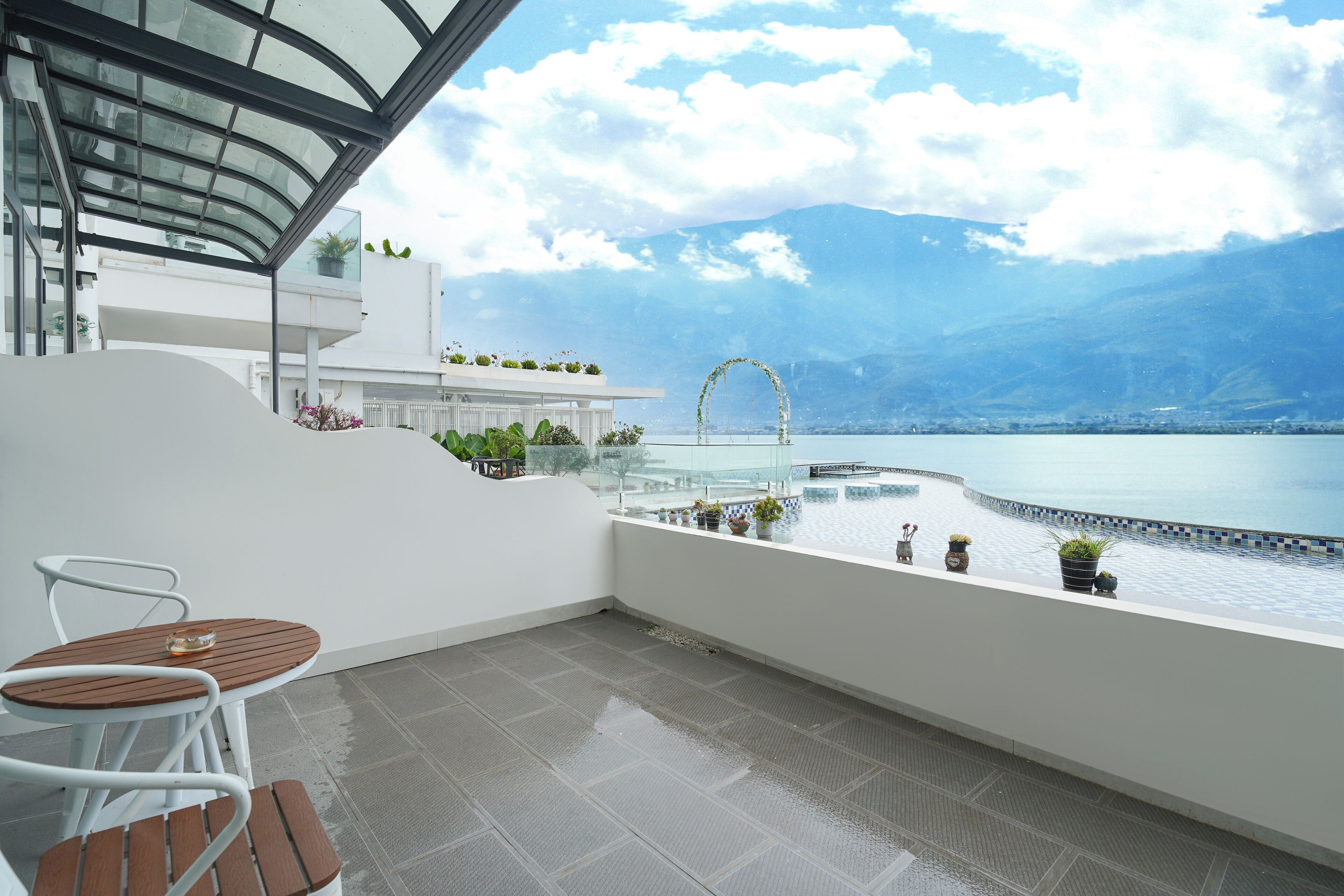 컴포트 쿼드룸, 발코니, 바다 전망 | 테라스/파티오