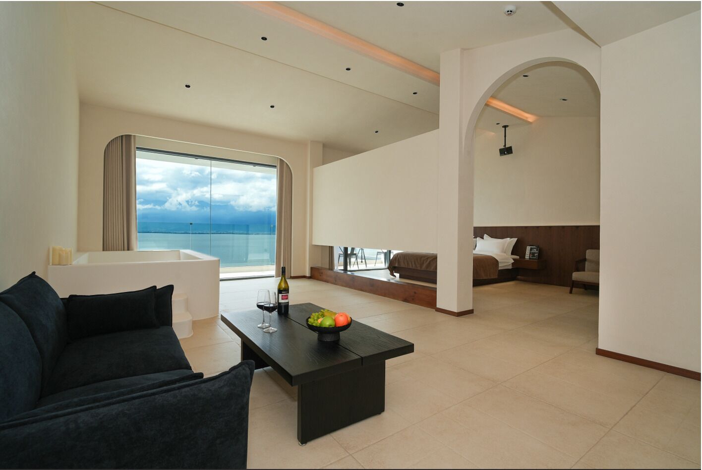 Premium-Suite, Meerblick | Wohnbereich