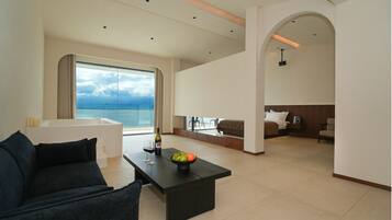 Premium-Suite, Meerblick | Wohnbereich
