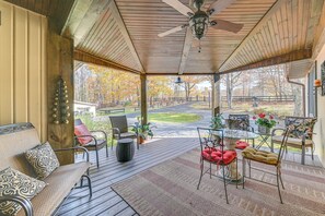 Terrace/patio - Beautiful & Unique Farmhouse 15 Mi to Saratoga (Fort Edward)