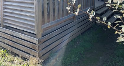 Mobile home with terrace and heated pool in the heart of the seaside resort