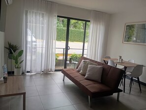 Appartement, 3 slaapkamers, toegankelijk voor mindervaliden, privézwembad | Woonruimte