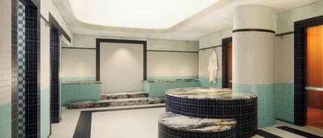 Sauna, steam room, body treatments, hydrotherapy, aromatherapy