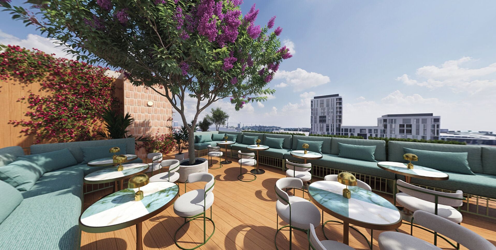 Terrasse sur le toit