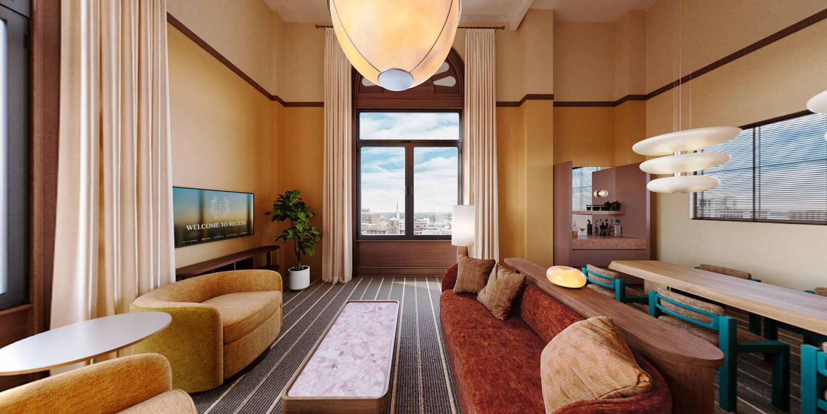 Presidential Suite | Living area | 55-inch LED TV with satellite channels, Netflix, streaming services