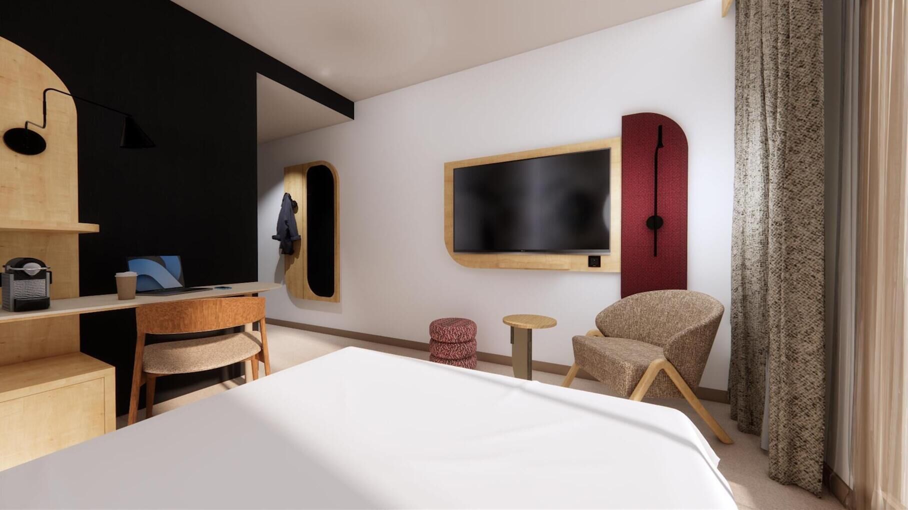 Chambre Standard, 1 grand lit et 1 canapé-lit, terrasse | Literie de qualité supérieure, décoration personnalisée