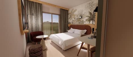 Standard Room, 1 Queen Bed, Balcony | Premium bedding, laptop workspace, blackout drapes, soundproofing