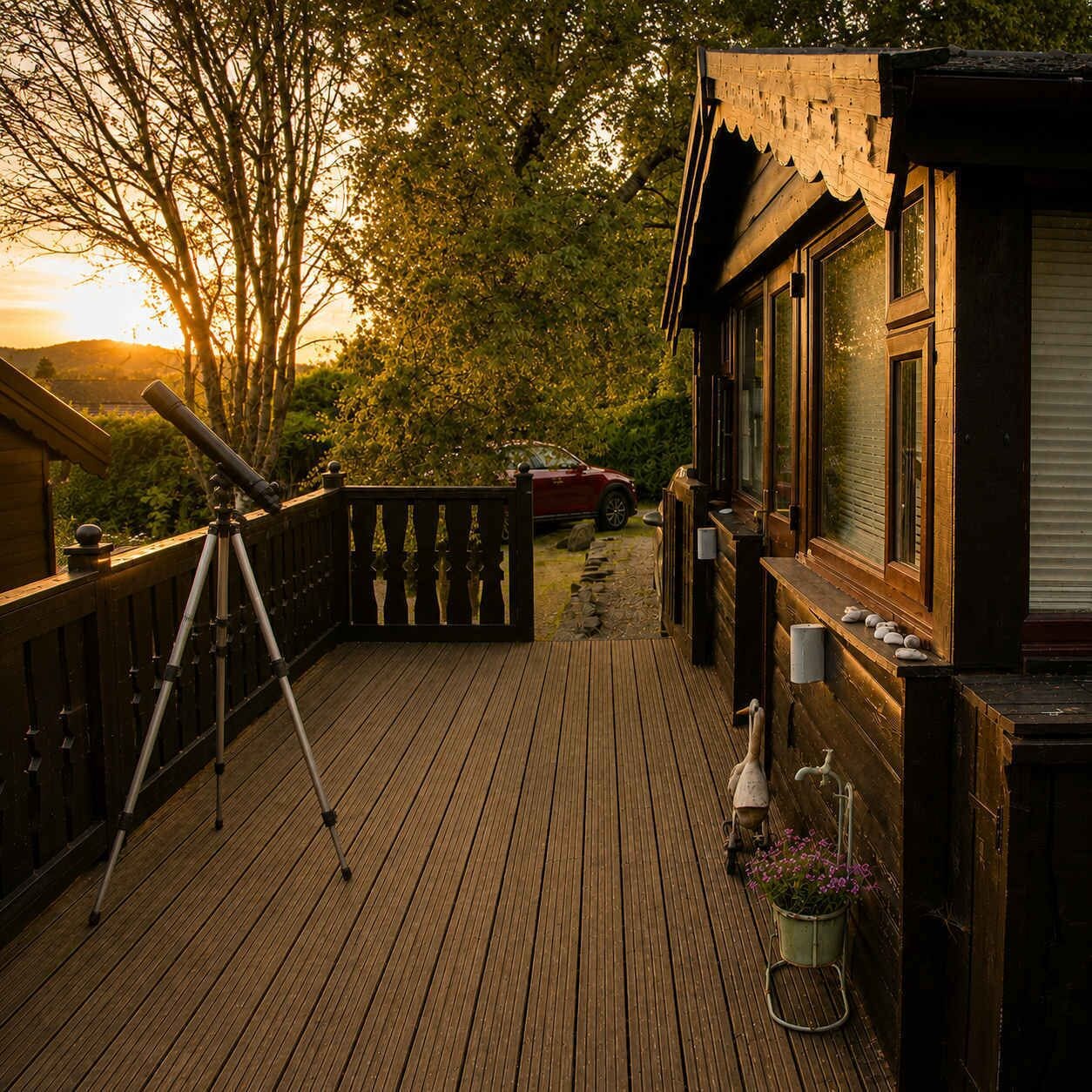 Immerse yourself in golden sunsets and as the day draws to a close, look up and stargaze with your own telescope