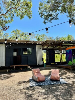 Terrace/patio - Escape to our unique farmstay.  Room to breathe and space to move. (Gheerulla)