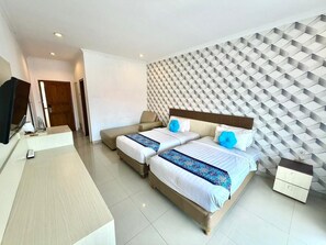 Kahden hengen deluxe-huone (yksi tai kaksi sänkyä) | Ilmainen Wi-Fi