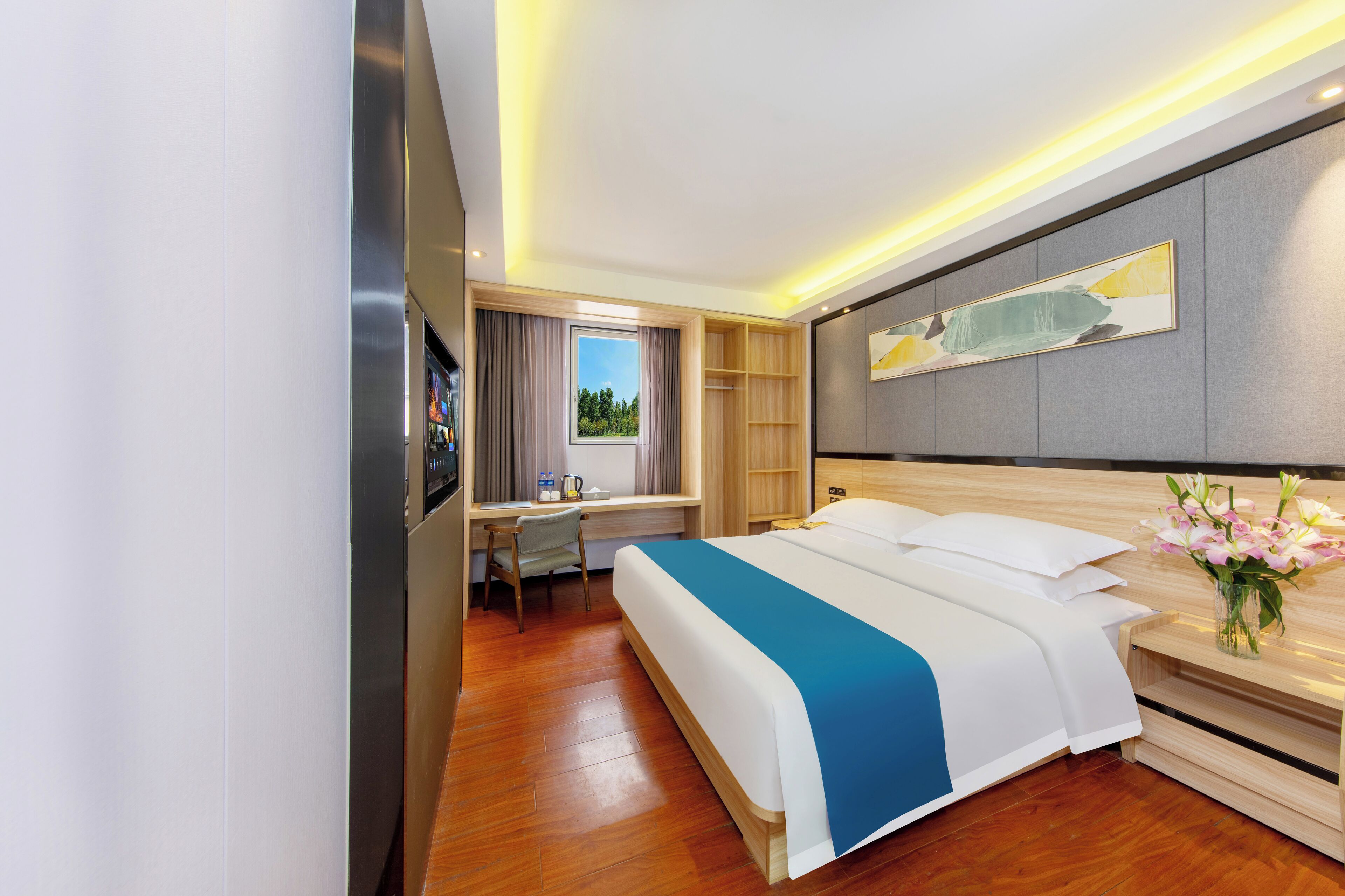 Camera Luxury con 2 letti singoli, vista città | Postazione laptop, Wi-Fi gratuito