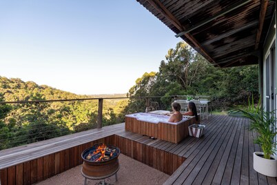 Hidden Valley Eco Lodge - Off Grid Rural Escape! Complete with 2 outdoor baths, outdoor shower, fire pit and world class views overlooking Yellow Rock