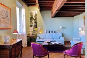 Living area - Luxury Trastevere apartment (Roma)