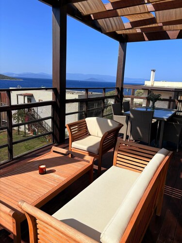 Furnished, Seasonal Rental Apartment with Private Pier in Bodrum Hebil Bay