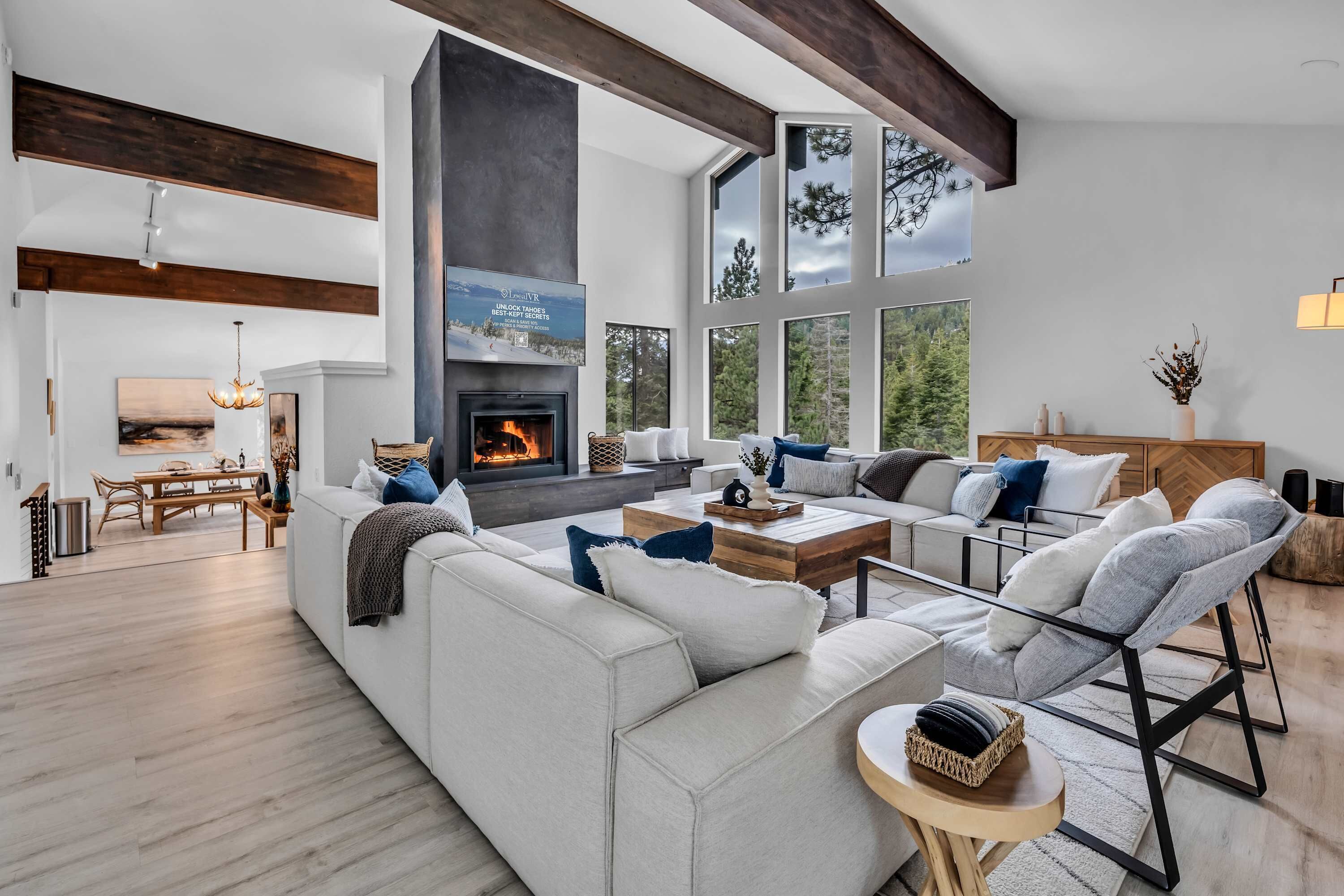 Smart TV, fireplace, offices