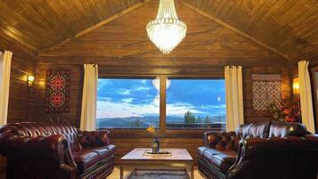 Ferienhaus, 4 Schlafzimmer, eigener Pool | Wohnzimmer | Bücher