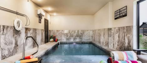 Indoor pool, a heated pool