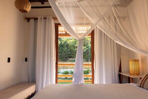 Deluxe-hus - udsigt til pool | Udsigt fra værelset