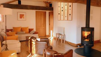 TV, fireplace, DVD player, stereo