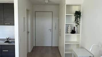 Desk, iron/ironing board, travel crib, WiFi