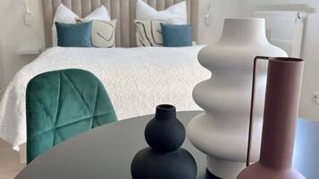 Desk, iron/ironing board, travel crib, WiFi