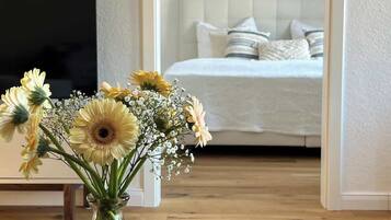 Desk, iron/ironing board, travel crib, WiFi