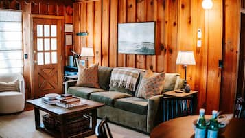 Smart TV, fireplace, video games, books
