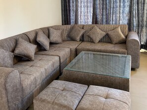 Apartment, 3 Bedrooms, Accessible, Smoking | Living room - Experience Comfort, Space, and Privacy at Stay Royal Landran 3 BHK (Mohali)