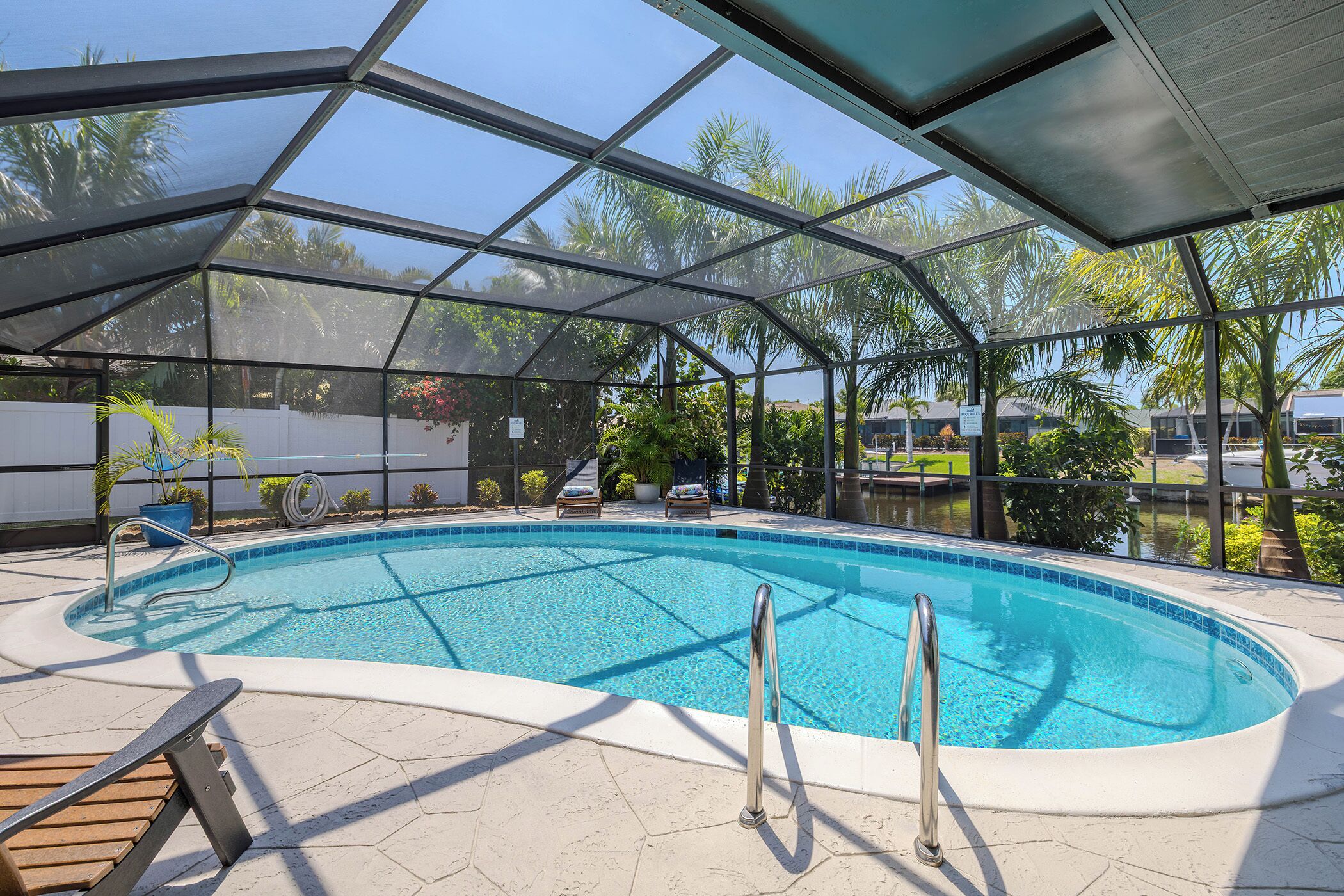 A heated pool
