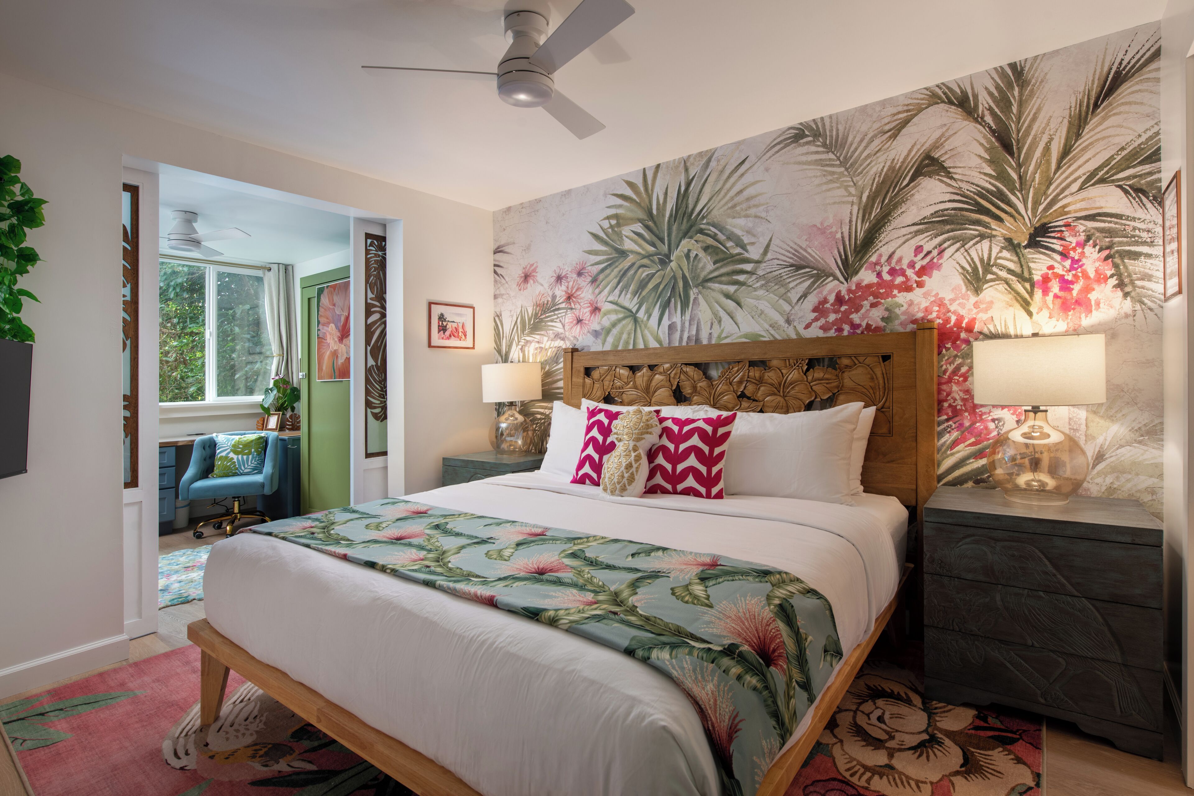 2 soveværelser, skrivebord, strygejern/strygebræt, weekendseng