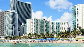 Apartemen, balkon, pemandangan kota | Pantai