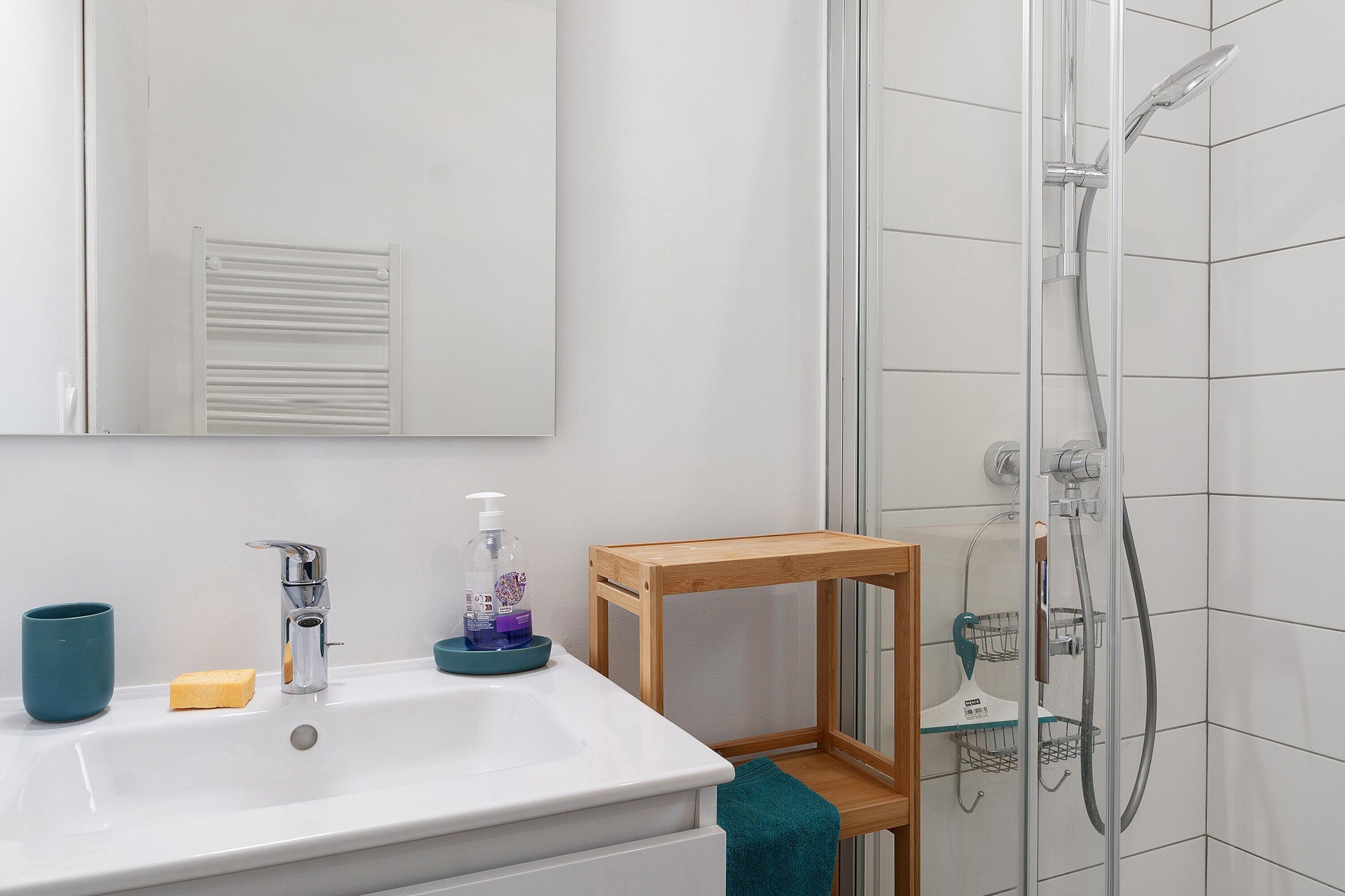 Shower, hair dryer