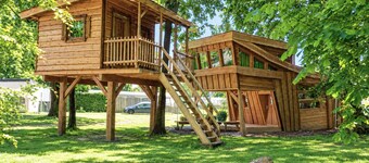 Wooden Lodge Victor de Vos | Slapen in een boomhut | Rijen, Brabant