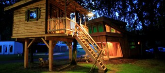 Wooden Lodge Victor de Vos | Slapen in een echte boomhut!