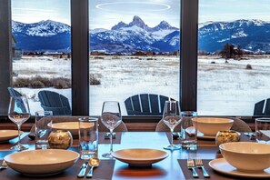 Dining - Teton Homestead: Front-Row Teton Views w/ Hot Tub (Driggs)