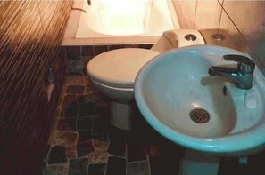 Shower, hair dryer, soap