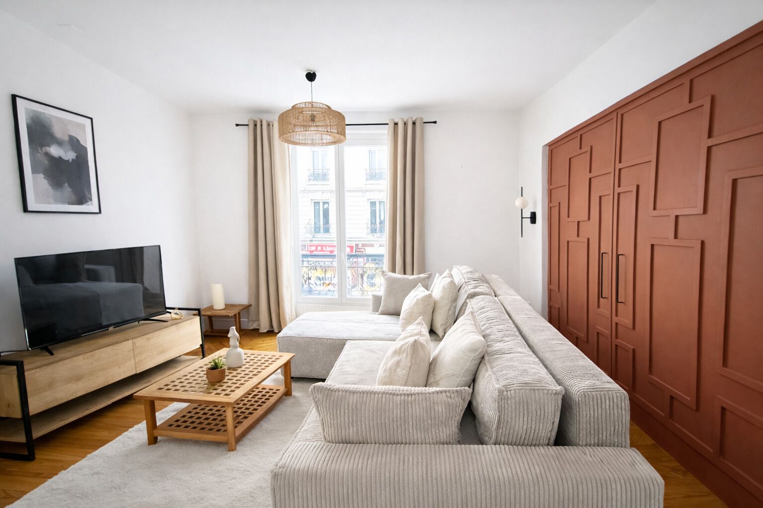 Apartamento | Área de estar | TV 40 polegadas com canais a cabo