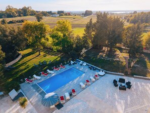 Pool - Gîte Marianne au Domaine Pagnon Gironde: quiet, heated swimming pool near Bordeaux (Saint-Gervais)