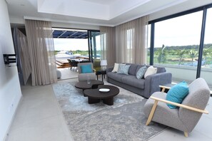 Deluxe Penthouse | Living area - Mont Choisy La Reserve by Pam Golding  (Grand-Baie)