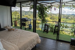 Exclusive Double Room, Balcony, Garden View | View from room - Rocks Glamping (El Peñol)