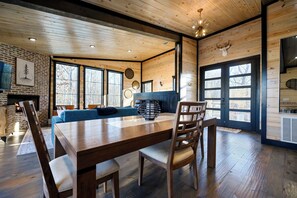 Dining - New! Private Heated Pool, Hot Tub, Game Room, Fire Pit & Bunk Room - Near Trails (Broken Bow)